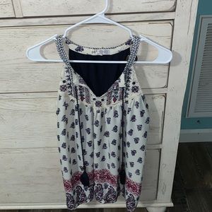 Purple Floral Tank Top